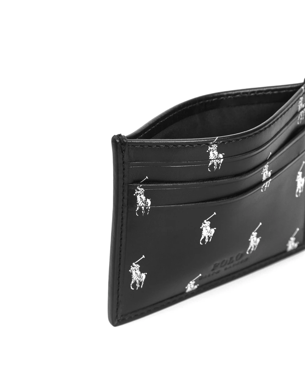Кожаная визитница Polo Ralph Lauren 405845400001, черный цвет • Купить в интернет-магазине Kameron