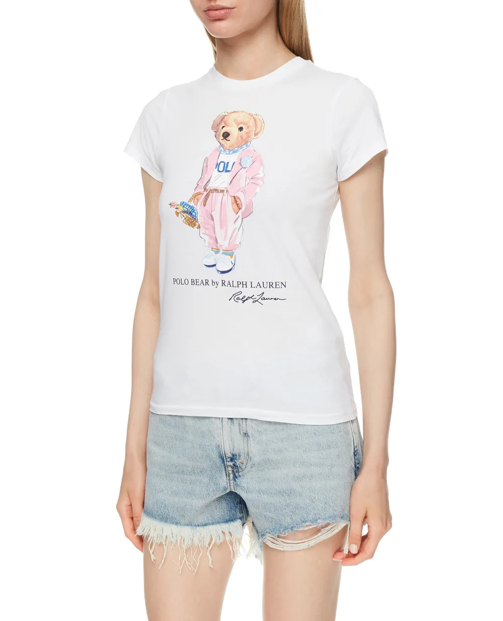 Футболка Polo Ralph Lauren 211838100001, белый цвет • Купить в интернет-магазине Kameron
