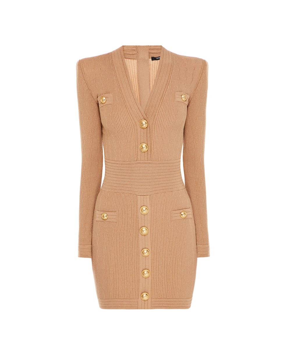 Платье Balmain XF1R8060KB00-S, бежевый цвет • Купить в интернет-магазине Kameron