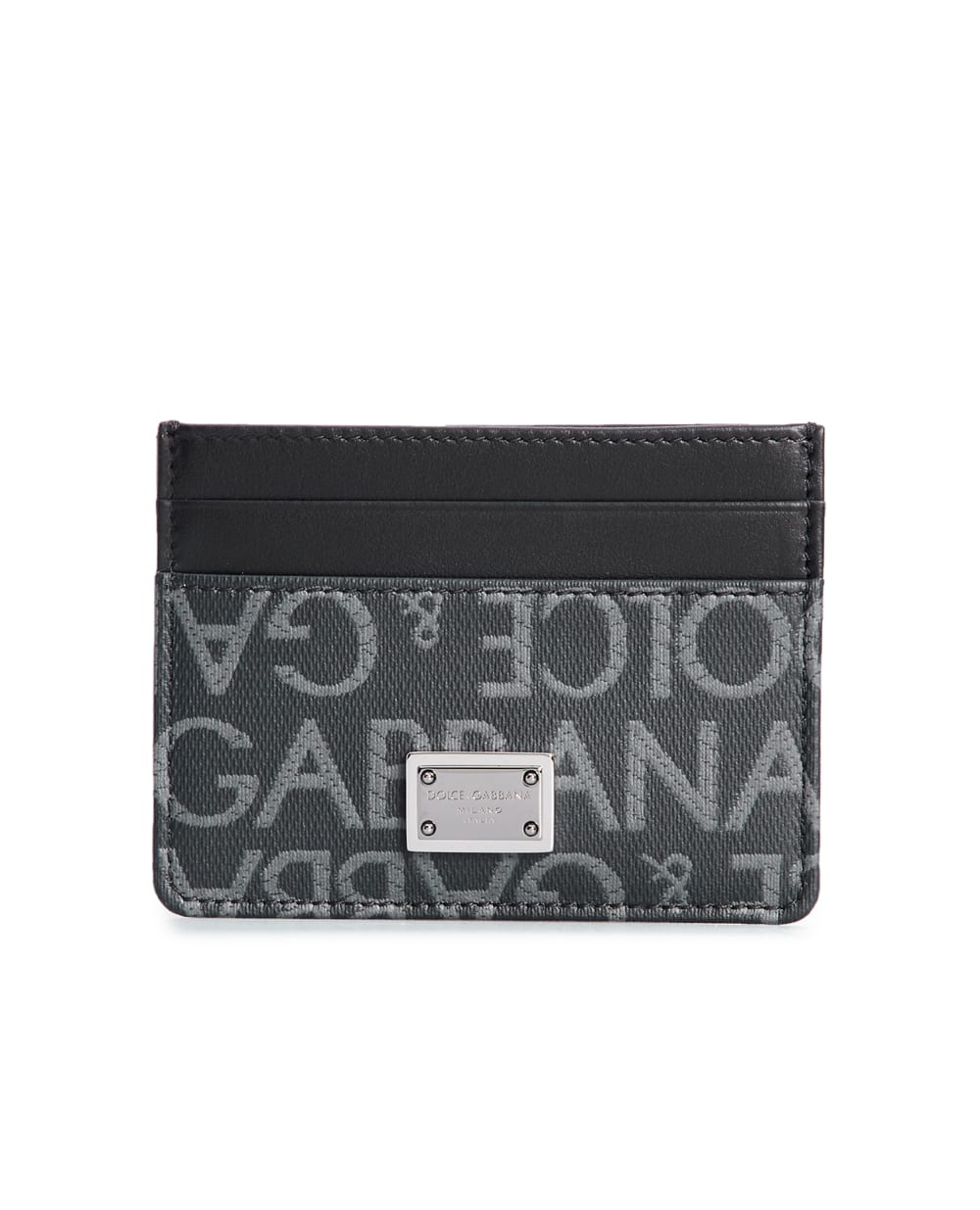 Кожаная визитница Dolce&Gabbana BP0330-AJ705, темно-серый цвет • Купить в интернет-магазине Kameron
