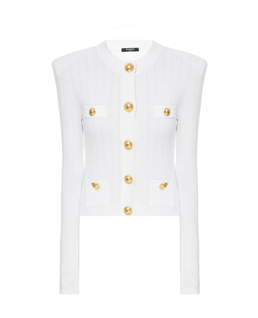 Кардиган Balmain WF1KL005K211, белый цвет • Купить в интернет-магазине Kameron