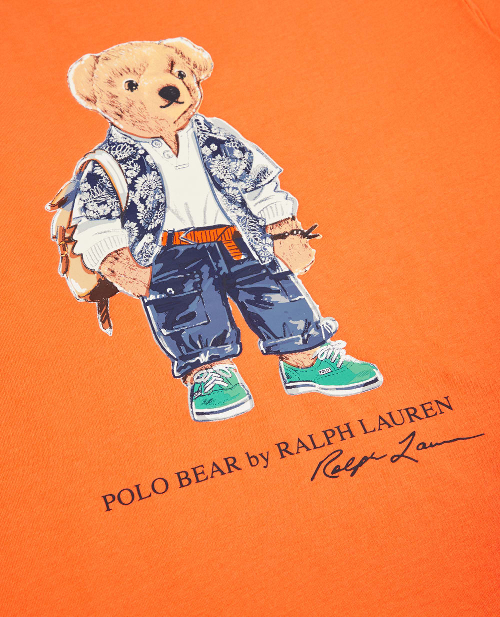 Детская футболка Polo Bear Polo Ralph Lauren Kids 323853828019, оранжевый цвет • Купить в интернет-магазине Kameron