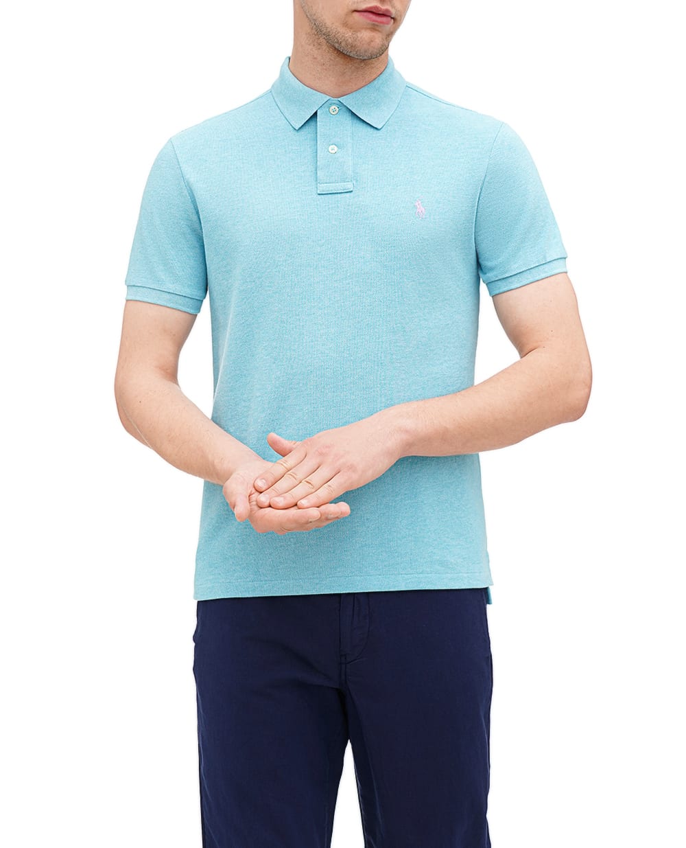 Поло Mesh Polo Ralph Lauren 710680784368, бирюзовый цвет • Купить в интернет-магазине Kameron