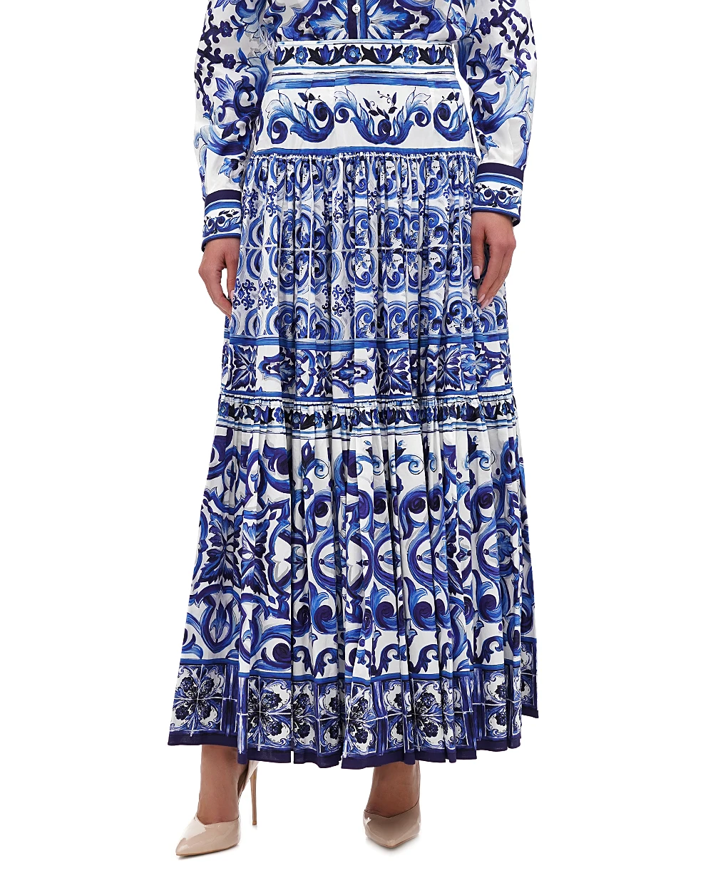Юбка Dolce&Gabbana F4CELT-HH5BD, белый цвет • Купить в интернет-магазине Kameron