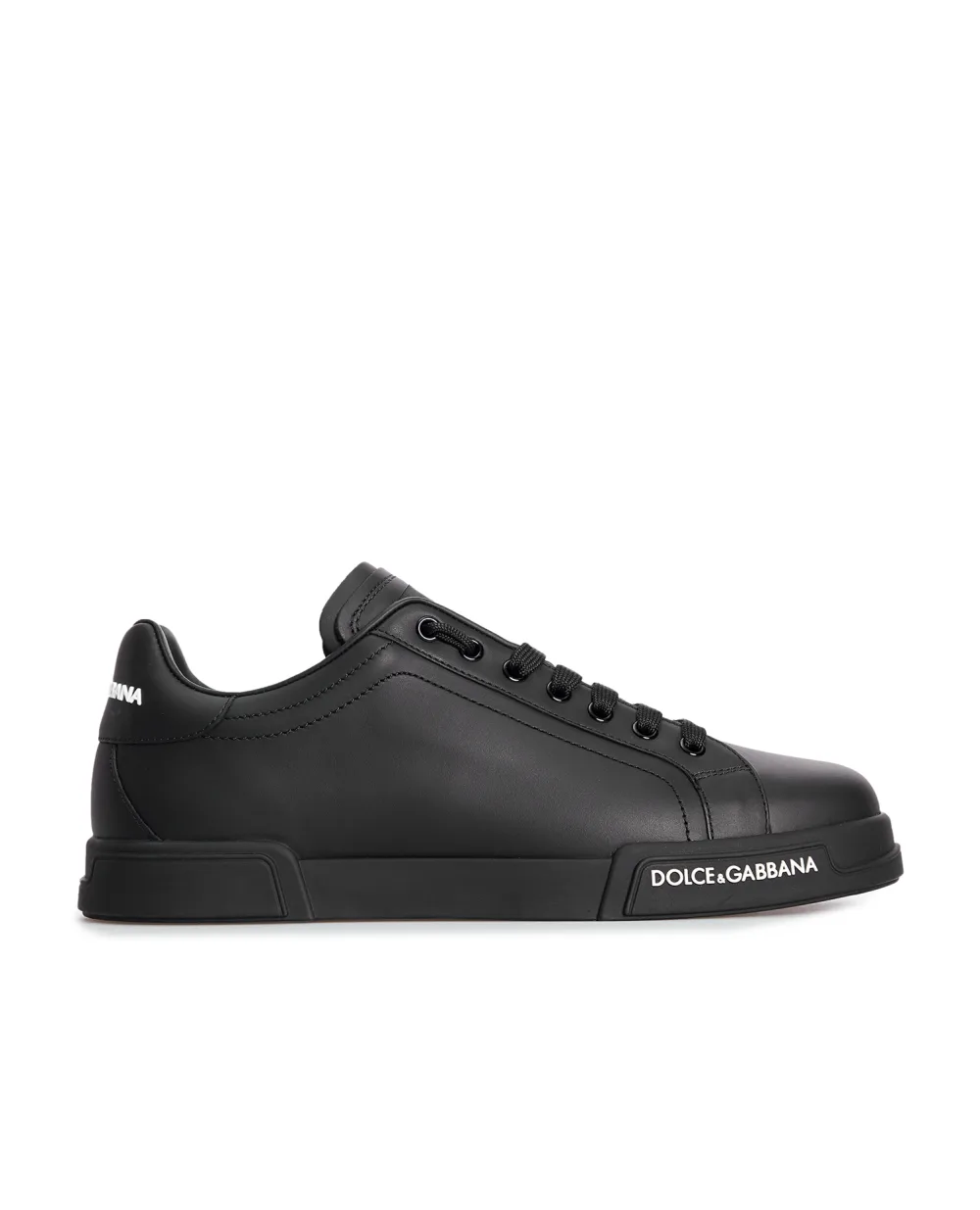 Кеды Portofino из кожи Dolce&Gabbana CS2213-AA335, черный цвет • Купить в интернет-магазине Kameron