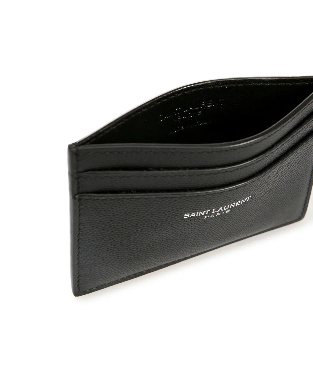 Кожаная визитница Saint Laurent 375946-BTY0N-, черный цвет • Купить в интернет-магазине Kameron
