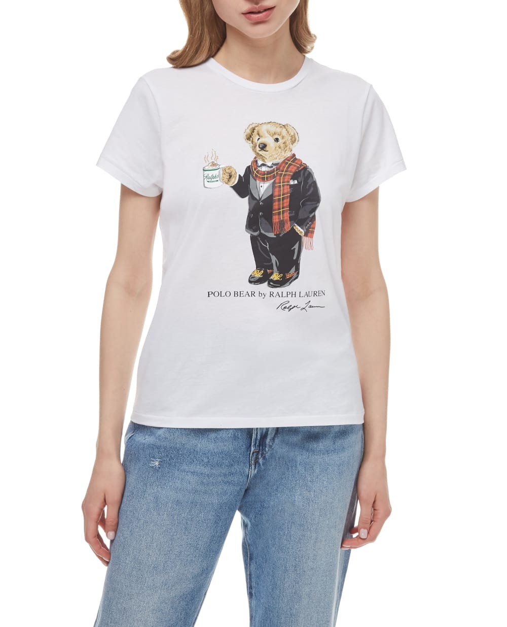 Футболка Polo Ralph Lauren 211823687002, белый цвет • Купить в интернет-магазине Kameron