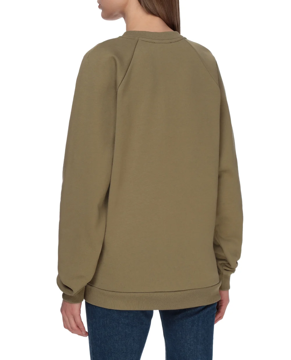 Свитшот Balmain VF13691B014-S, оливковый цвет • Купить в интернет-магазине Kameron