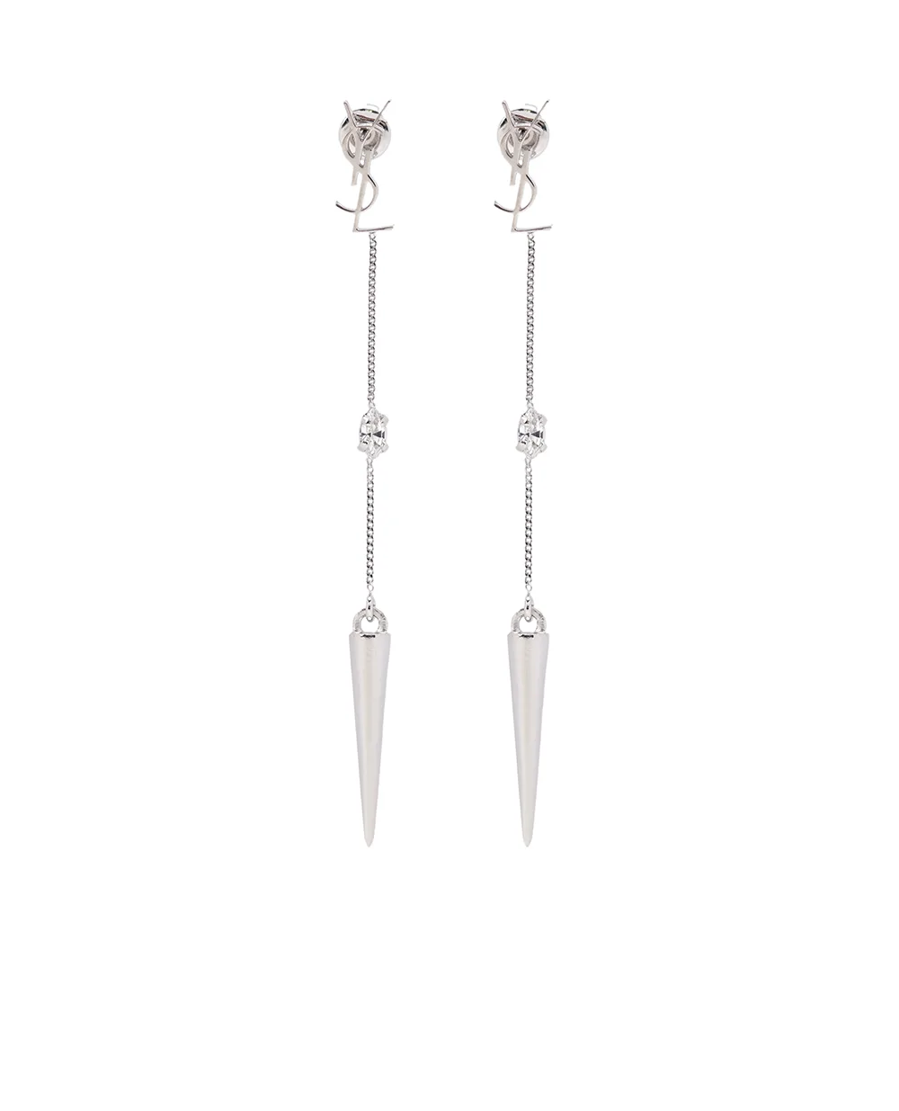 Серьги Saint Laurent 710726-Y1526, серебряный цвет • Купить в интернет-магазине Kameron