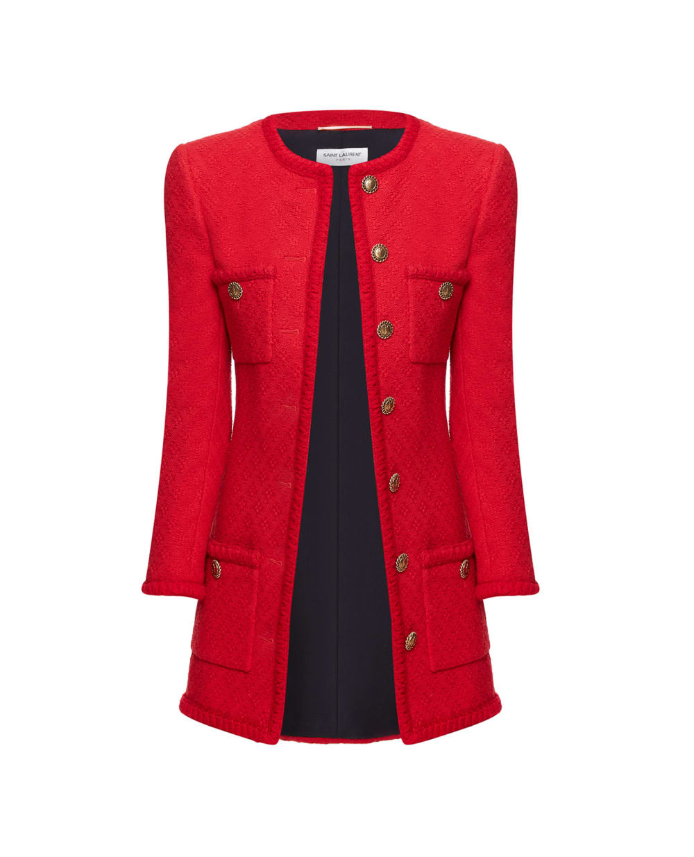 Шерстяной жакет Saint Laurent 668517-Y7D28, красный цвет • Купить в интернет-магазине Kameron