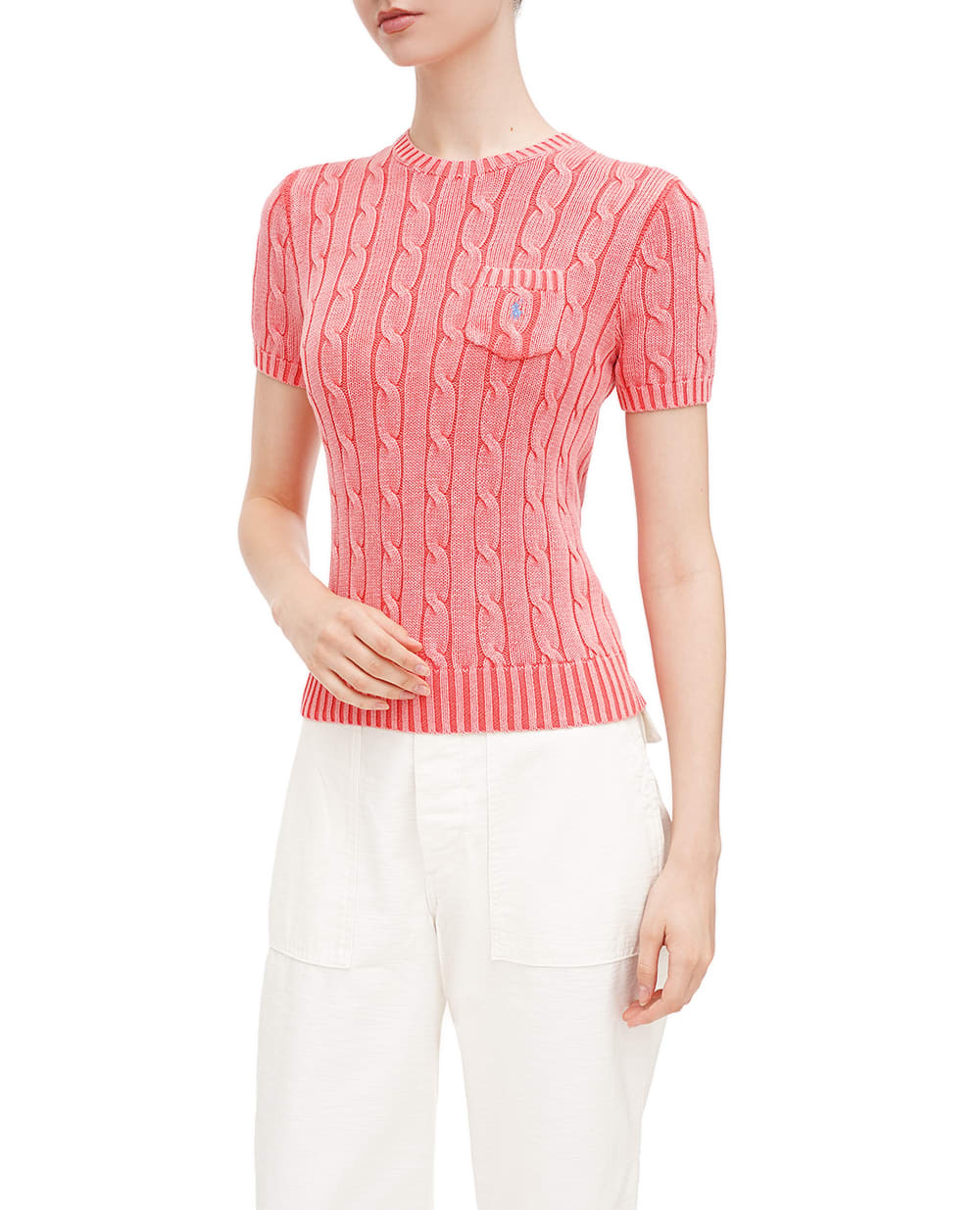 Джемпер с короткими рукавами Polo Ralph Lauren 211935306001, розовый цвет • Купить в интернет-магазине Kameron