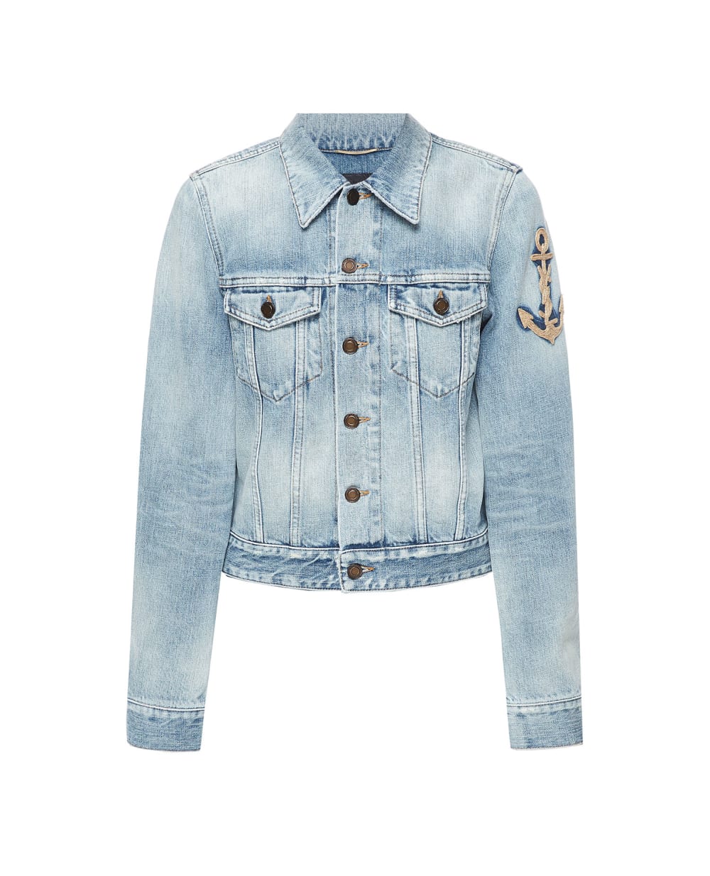 Джинсовая куртка Saint Laurent 653464-Y864L, голубой цвет • Купить в интернет-магазине Kameron