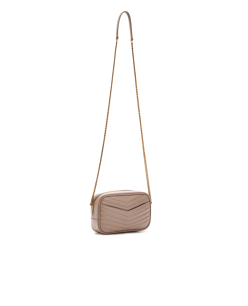Кожаная сумка Lou Mini Saint Laurent 748849-DV707, серый цвет • Купить в интернет-магазине Kameron