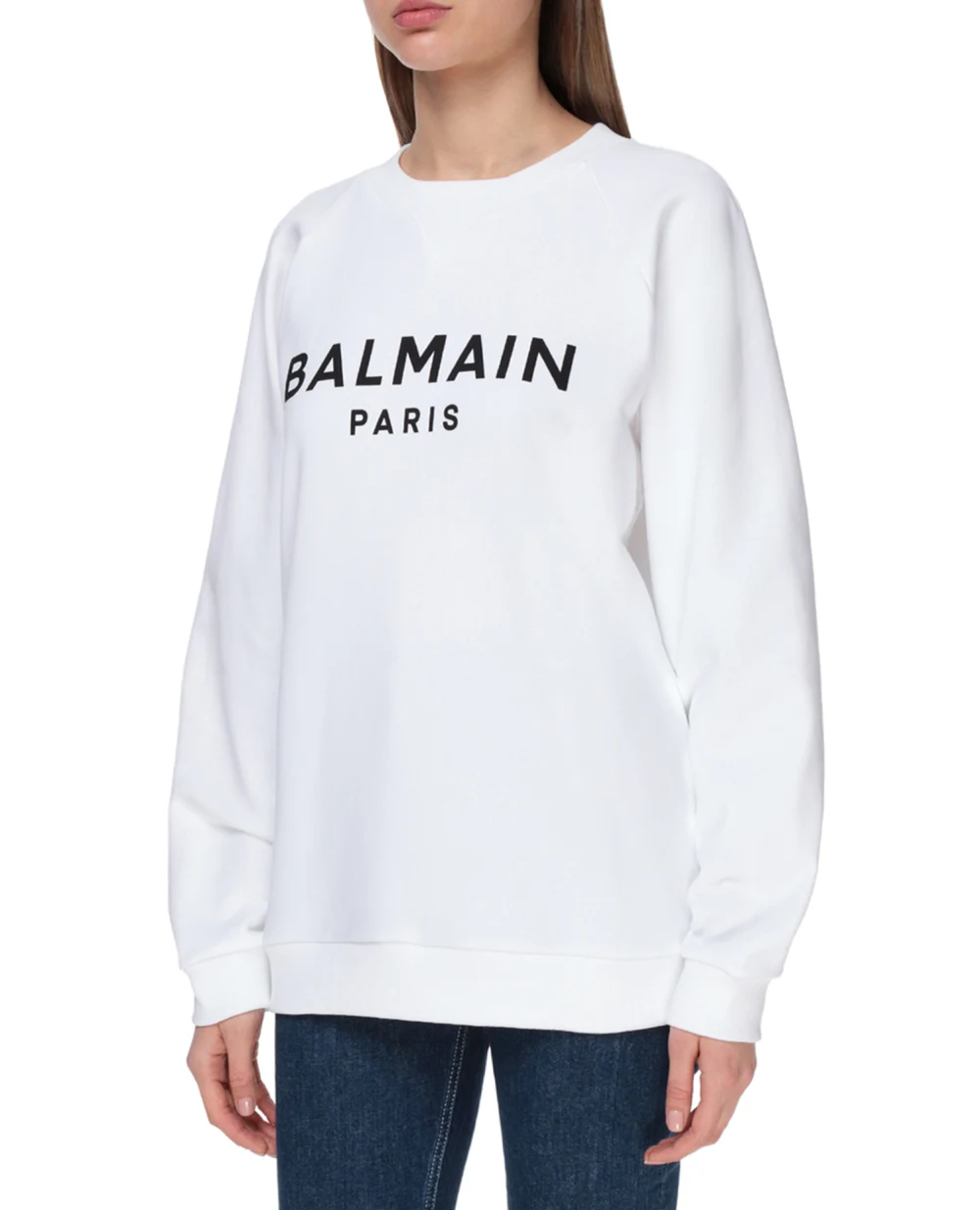 Світшот Balmain VF13691B002, білий колір • Купити в інтернет-магазині Kameron