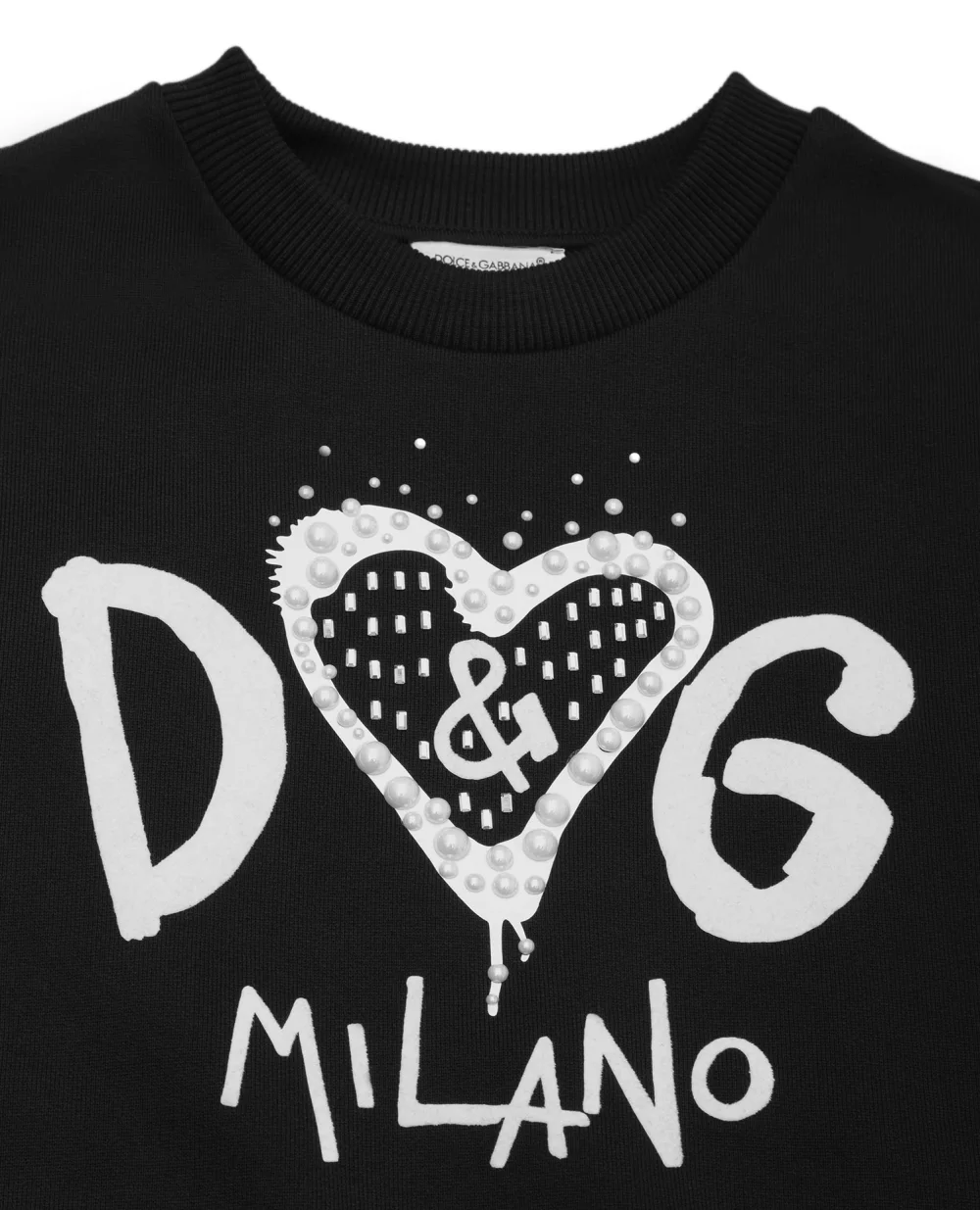 Детский свитшот Dolce&Gabbana Kids L5JW4P-G7BBU-S, черный цвет • Купить в интернет-магазине Kameron