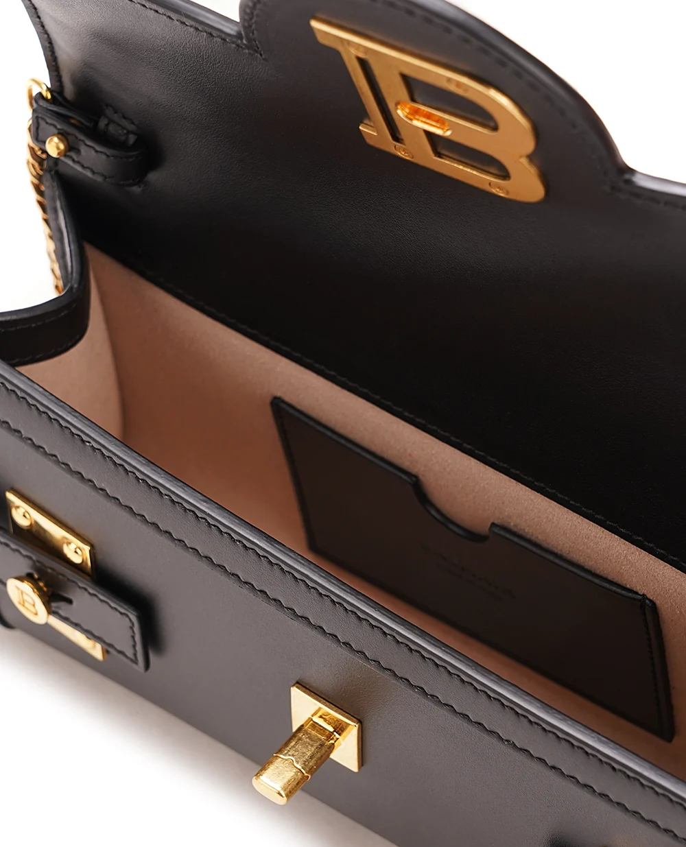 Кожаная сумка B-Buzz 23 Balmain BN0LE596LAVE, черный цвет • Купить в интернет-магазине Kameron