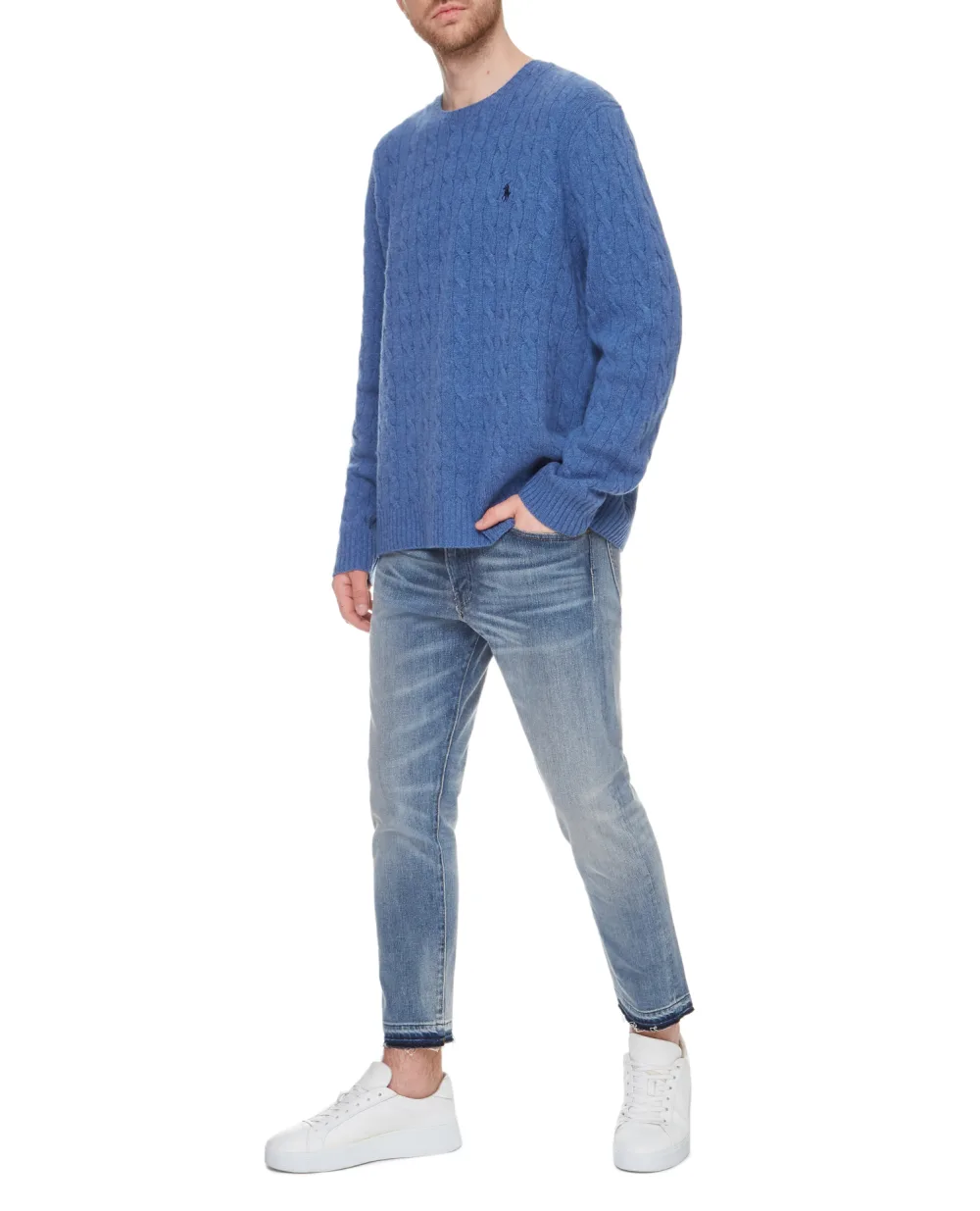 Шерстяной свитер Polo Ralph Lauren 719546009, голубой цвет • Купить в интернет-магазине Kameron