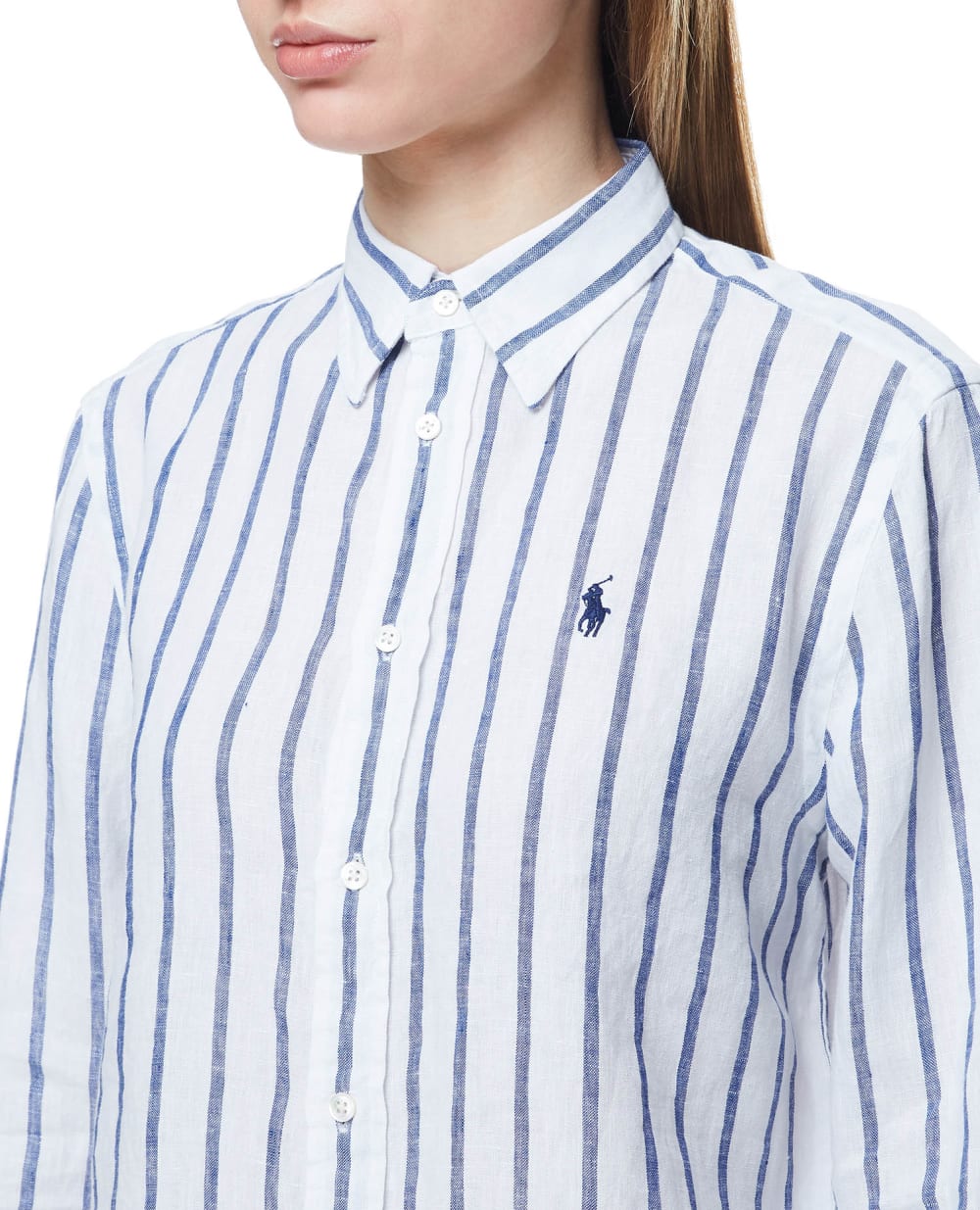 Льняная рубашка Polo Ralph Lauren 211780668010, белый цвет • Купить в интернет-магазине Kameron