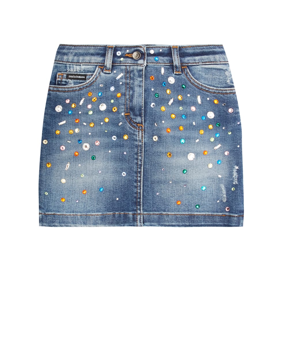 Джинсовая юбка Dolce&Gabbana Kids L53I42-LDA24-S, синий цвет • Купить в интернет-магазине Kameron