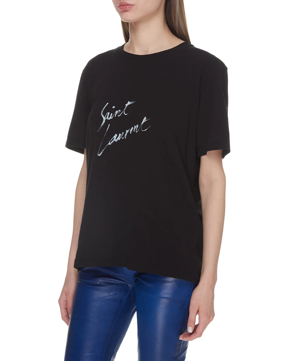 Футболка Saint Laurent 480335-YB2IS-, черный цвет • Купить в интернет-магазине Kameron