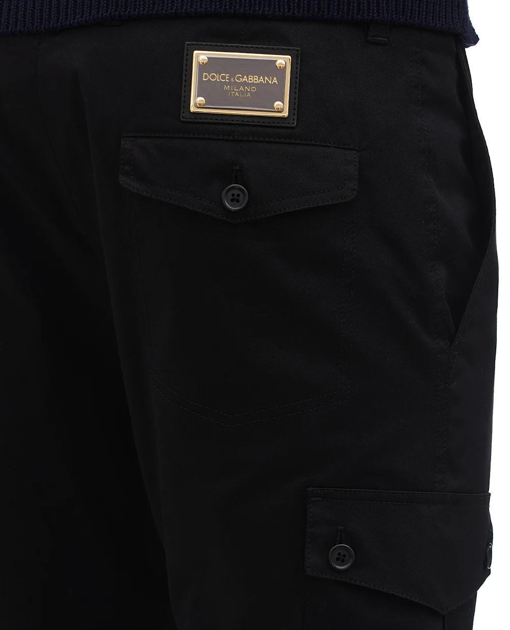 Хлопковые брюки Dolce&Gabbana GWR2AT-GF093, черный цвет • Купить в интернет-магазине Kameron