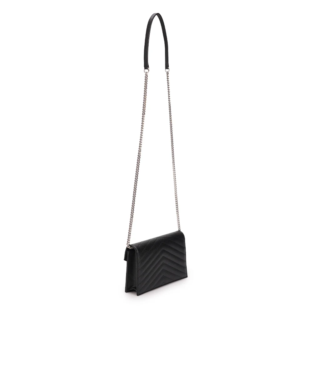 Кожаная сумка Cassandre Chain Wallet Saint Laurent 742920-BOW02, черный цвет • Купить в интернет-магазине Kameron