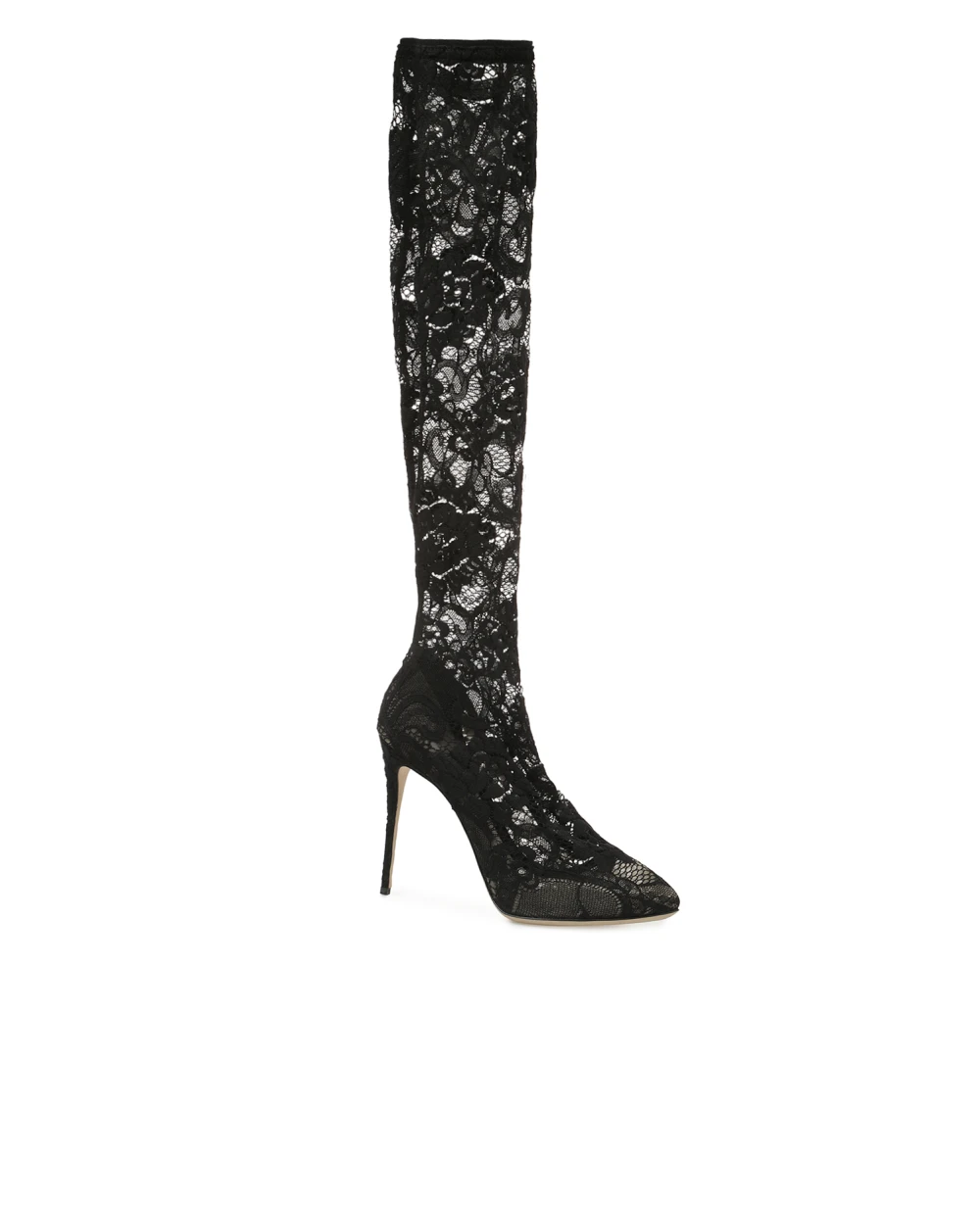 Кружевные сапоги Dolce&Gabbana CU0361-AG690, черный цвет • Купить в интернет-магазине Kameron