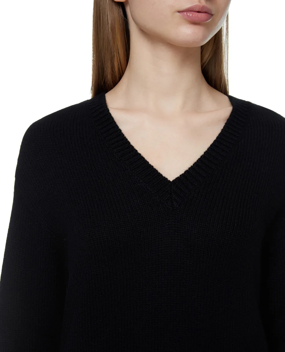 Кашемировый пуловер Saint Laurent 637299-YALJ2, черный цвет • Купить в интернет-магазине Kameron