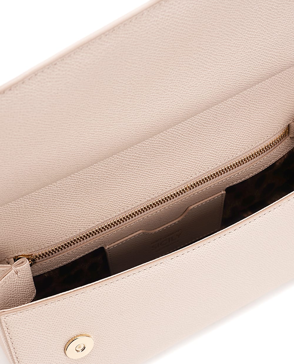Кожаная сумка Sicily Elongated Dolce&Gabbana BB7117-A1001, пудровый цвет • Купить в интернет-магазине Kameron
