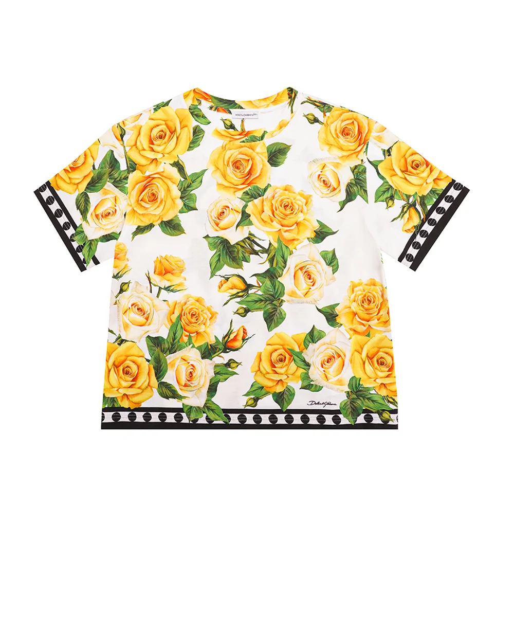 Детская футболка Dolce&Gabbana Kids L5JTJK-G7K6M-S, белый цвет • Купить в интернет-магазине Kameron