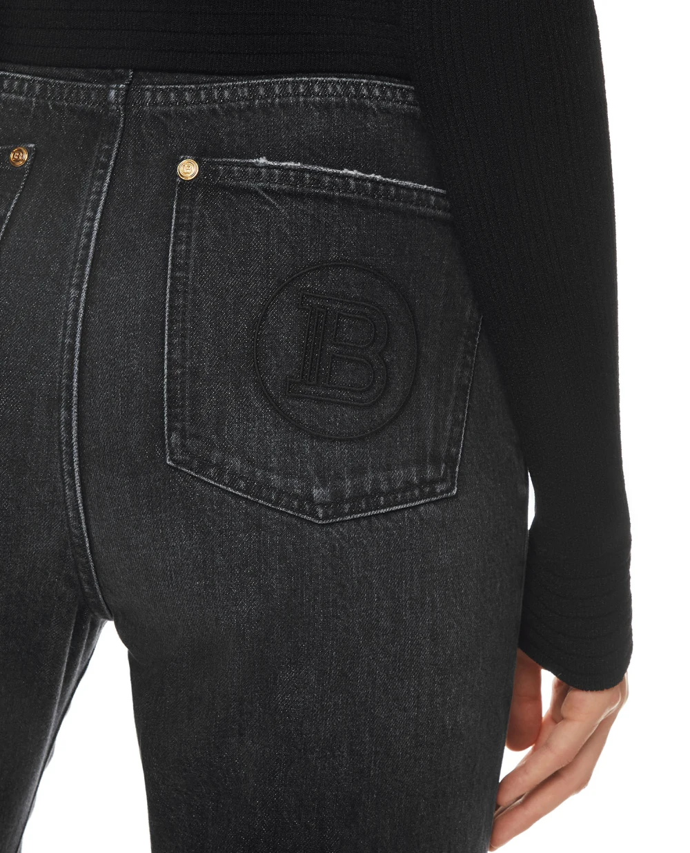Джинсы Balmain WF1MK000D134, черный цвет • Купить в интернет-магазине Kameron