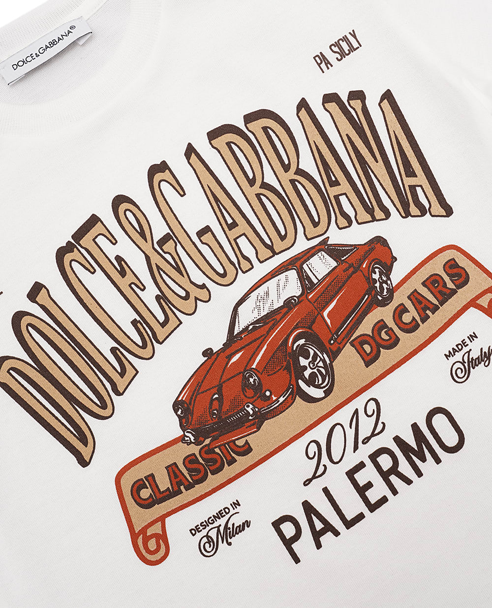 Детская футболка Dolce&Gabbana Kids L1JTEY-G7NYA, белый цвет • Купить в интернет-магазине Kameron