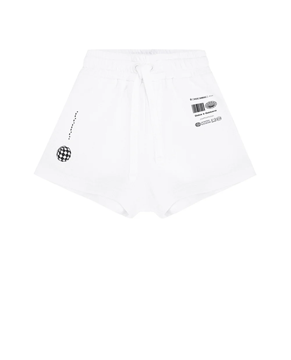 Детские шорты (костюм) Dolce&Gabbana Kids L8JQ96-G7M6W, белый цвет • Купить в интернет-магазине Kameron