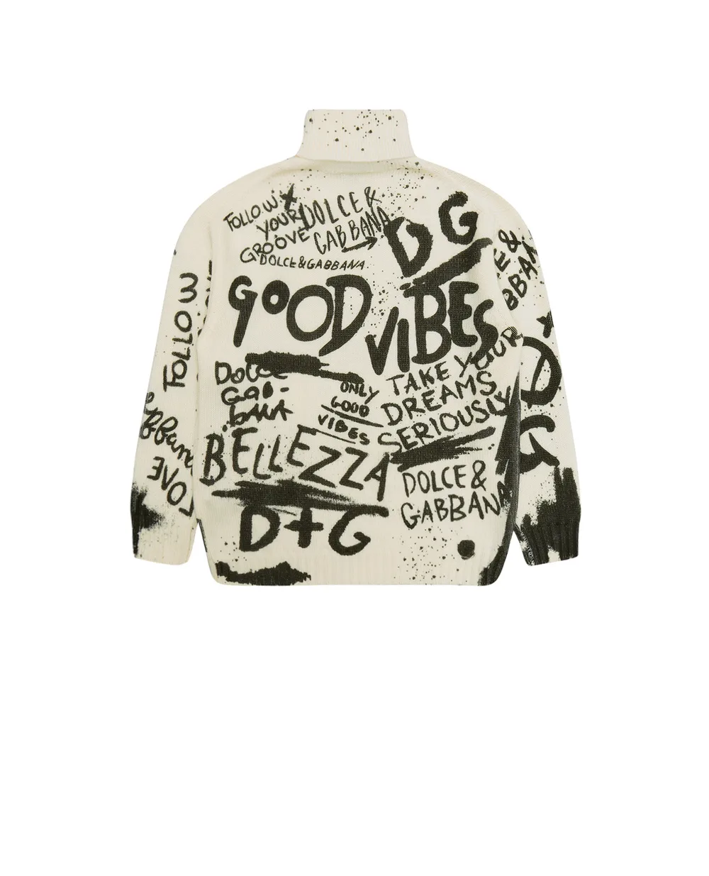 Шерстяной свитер Dolce&Gabbana Kids L4KWA7-JAHIW-B, белый цвет • Купить в интернет-магазине Kameron