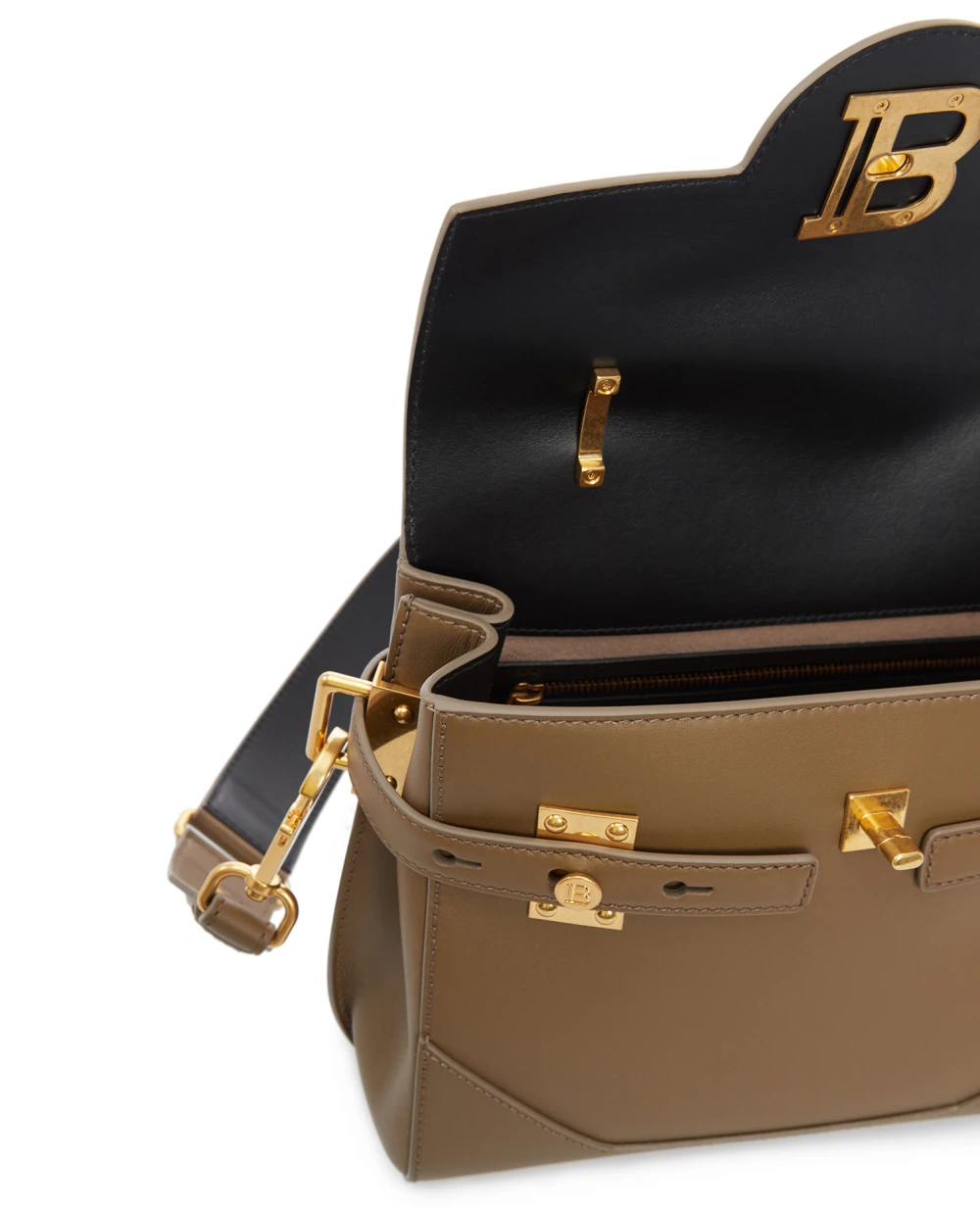 Кожаная сумка BBuzz 23 Balmain WN0DB526LVPT, зеленый цвет • Купить в интернет-магазине Kameron