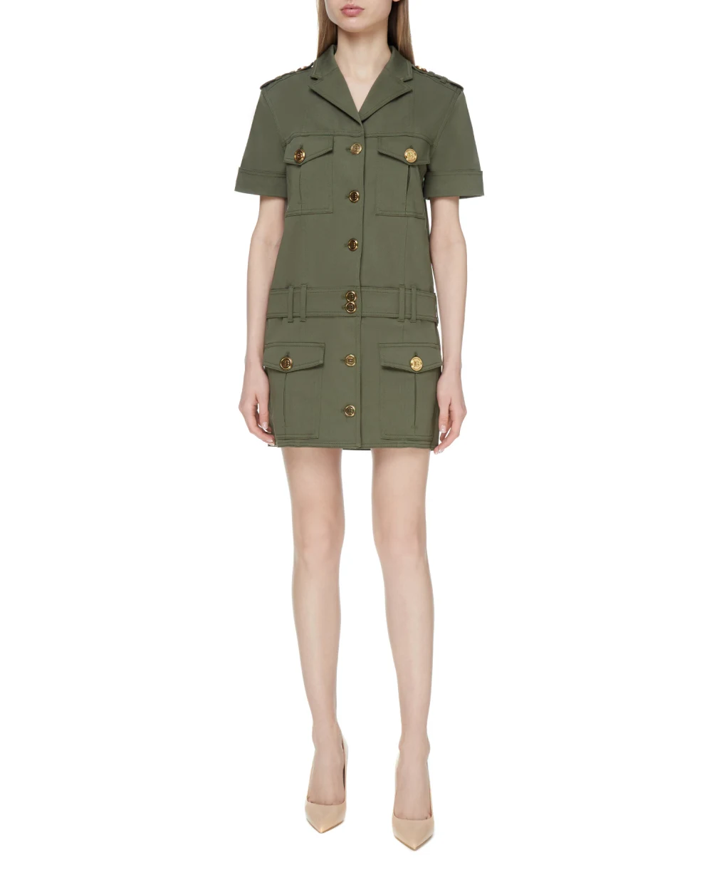Платье Balmain VF16154D086, зеленый цвет • Купить в интернет-магазине Kameron