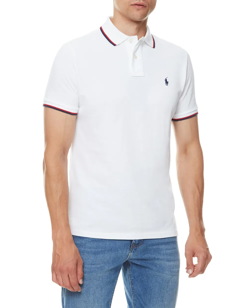 Поло Polo Ralph Lauren 710842621002, белый цвет • Купить в интернет-магазине Kameron