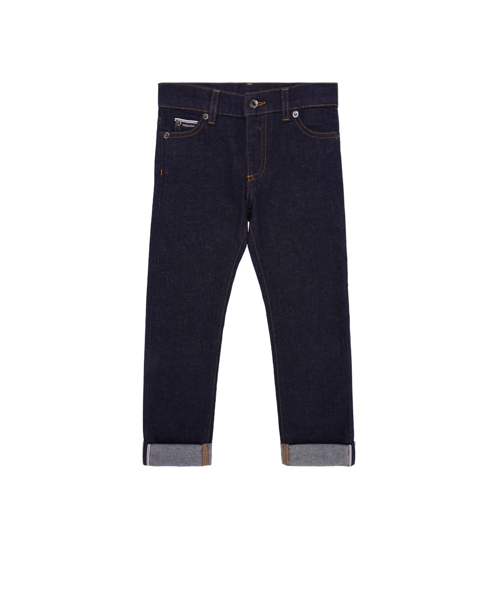 Детские джинсы Dolce&Gabbana Kids L42F59-LDB95-B, темно-синий цвет • Купить в интернет-магазине Kameron