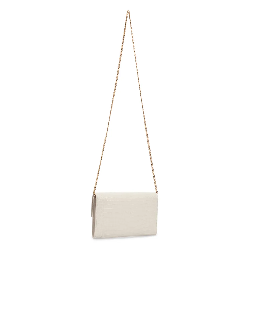 Кожаный клатч Uptown Saint Laurent 607788-DND1J, бежевый цвет • Купить в интернет-магазине Kameron