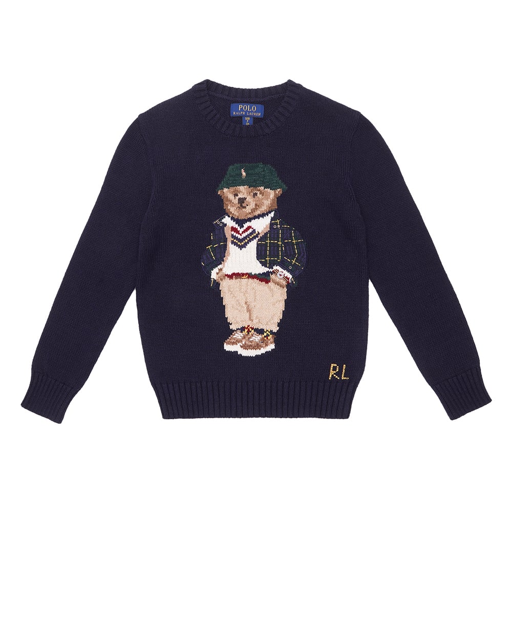 Детский свитер Polo Bear Polo Ralph Lauren Kids 323918362001, синий цвет • Купить в интернет-магазине Kameron