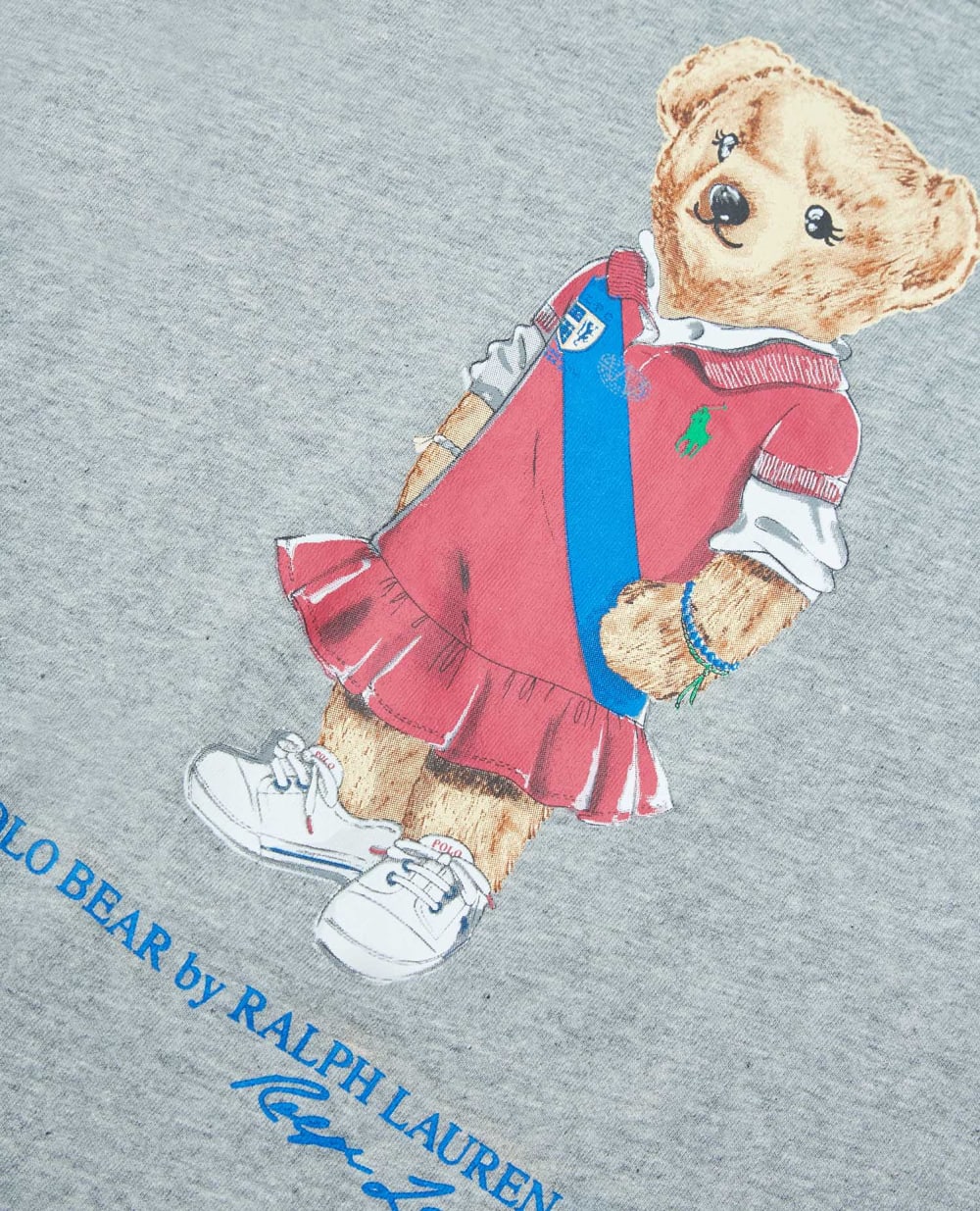 Детское платье Polo Bear Polo Ralph Lauren Kids 313837200002, серый цвет • Купить в интернет-магазине Kameron