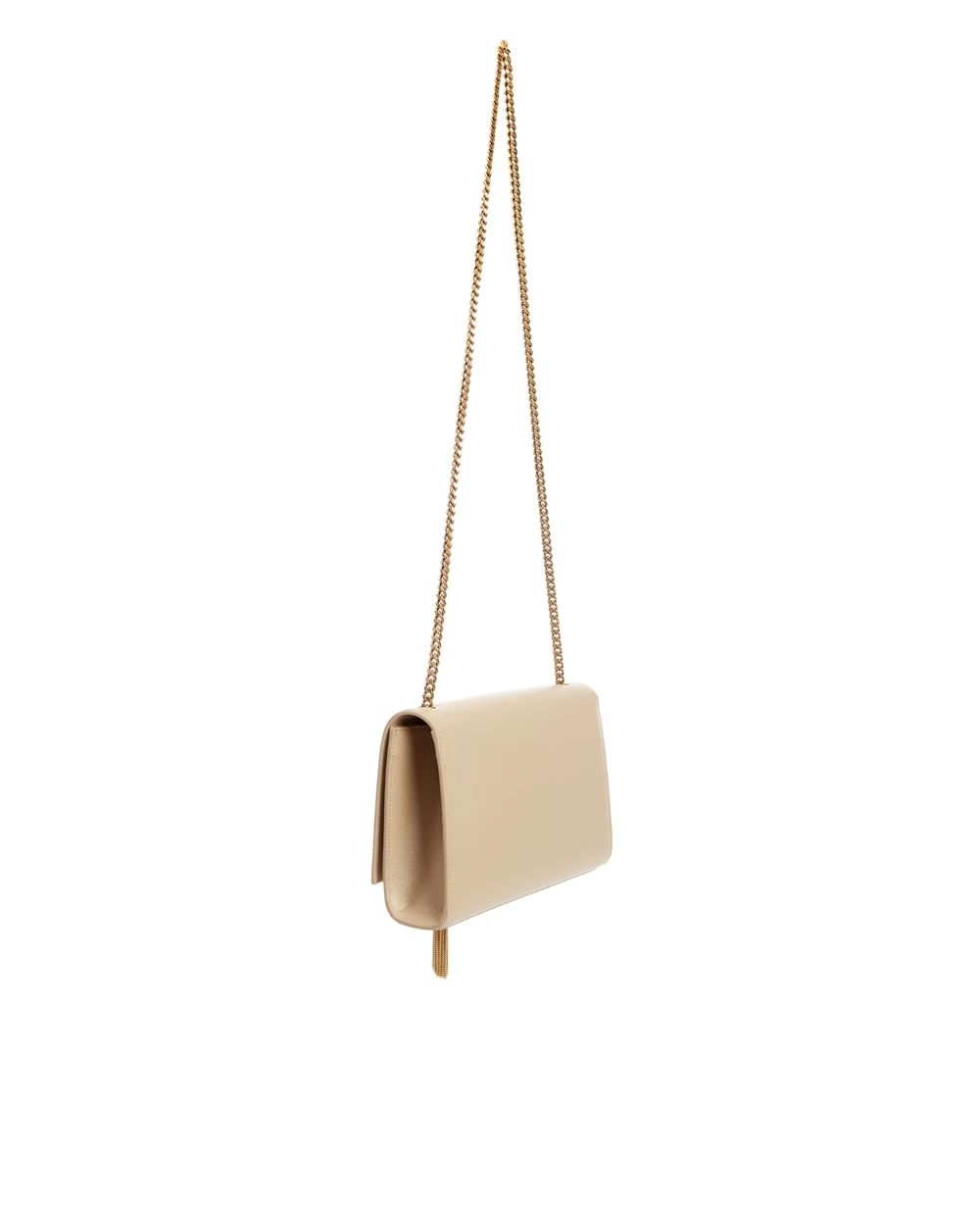 Кожаная сумка Tassel Saint Laurent 354119-BOW0W, бежевый цвет • Купить в интернет-магазине Kameron