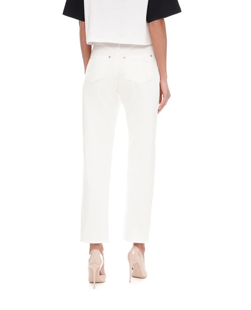 Джинсы Balmain CF1MI025DB69, белый цвет • Купить в интернет-магазине Kameron