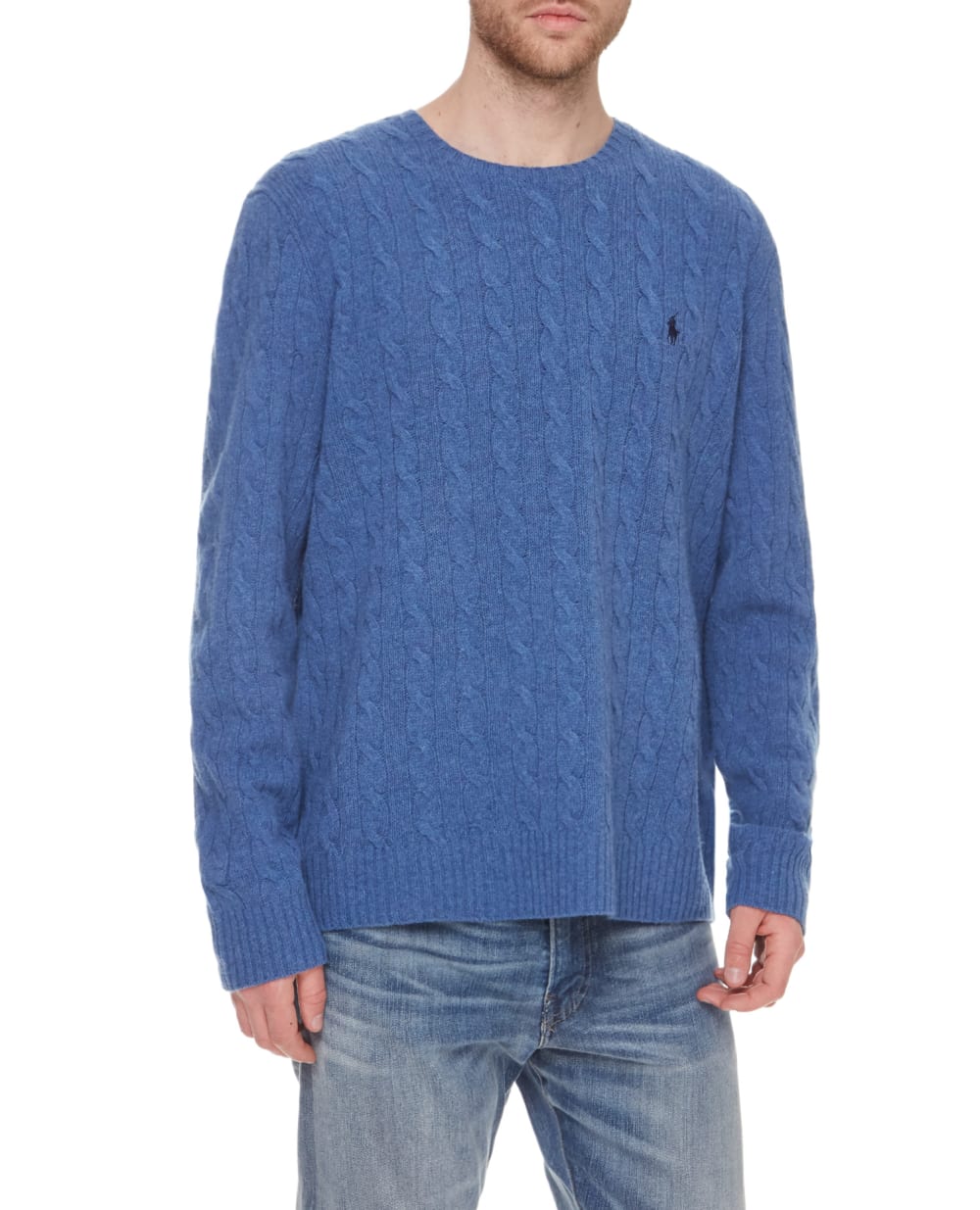 Шерстяной свитер Polo Ralph Lauren 719546009, голубой цвет • Купить в интернет-магазине Kameron