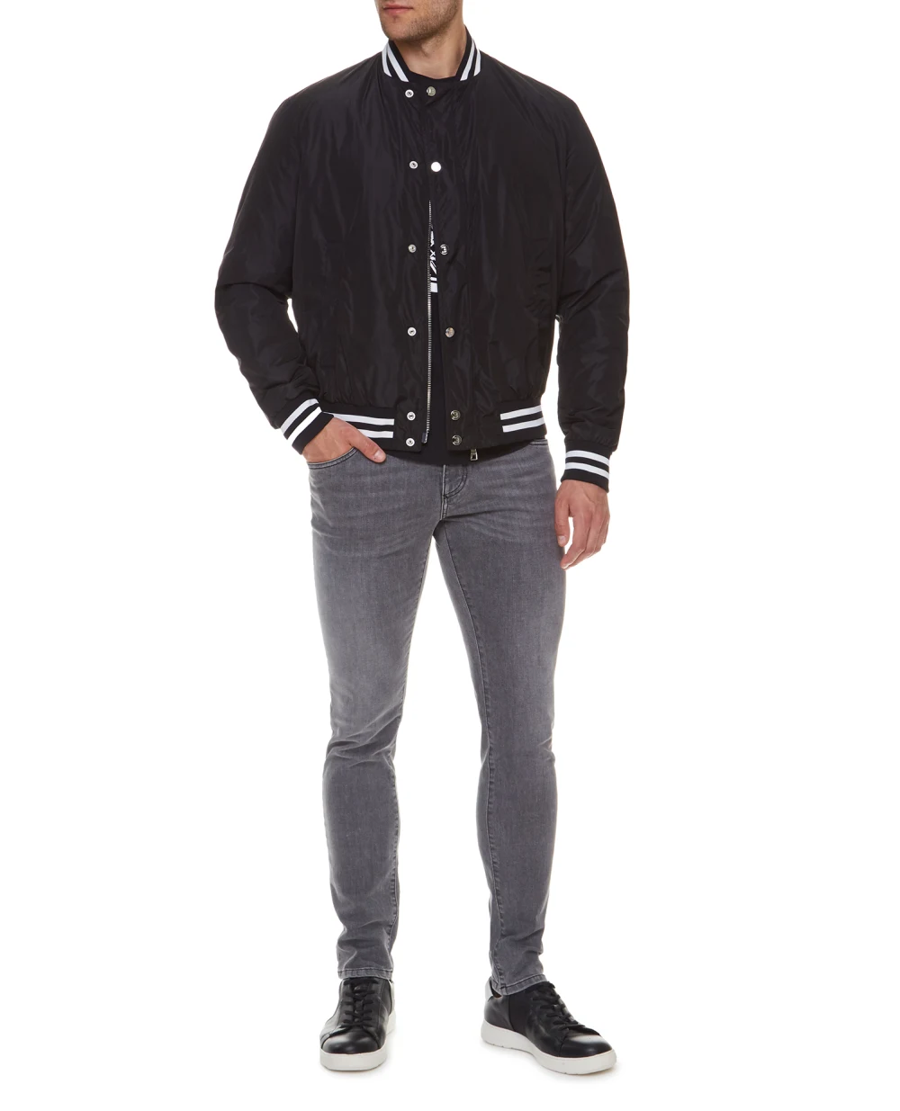 Бомбер Balmain WH1TF002X137, черный цвет • Купить в интернет-магазине Kameron