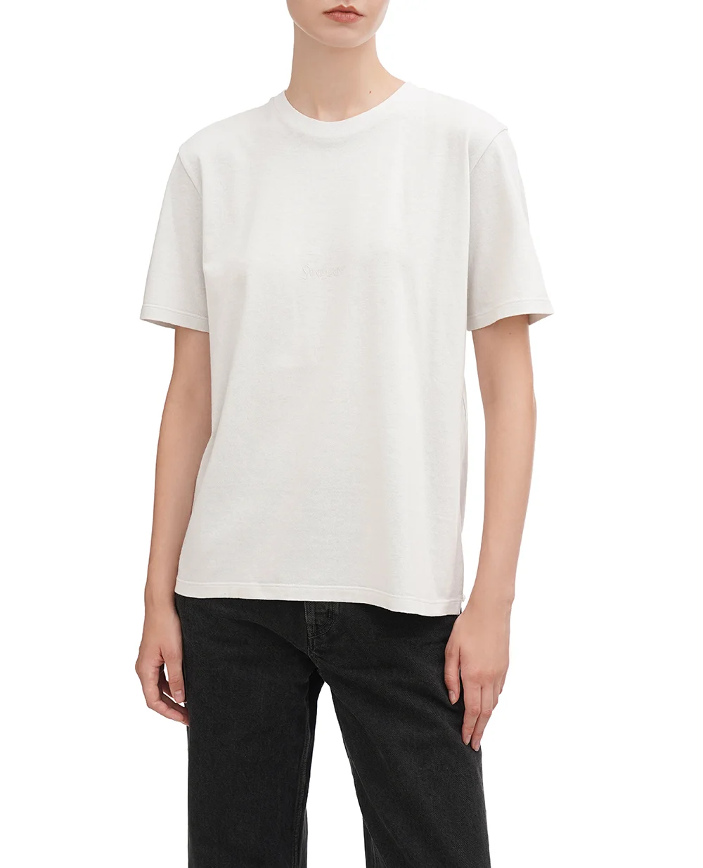 Футболка Saint Laurent 747125-YB2XE, серый цвет • Купить в интернет-магазине Kameron