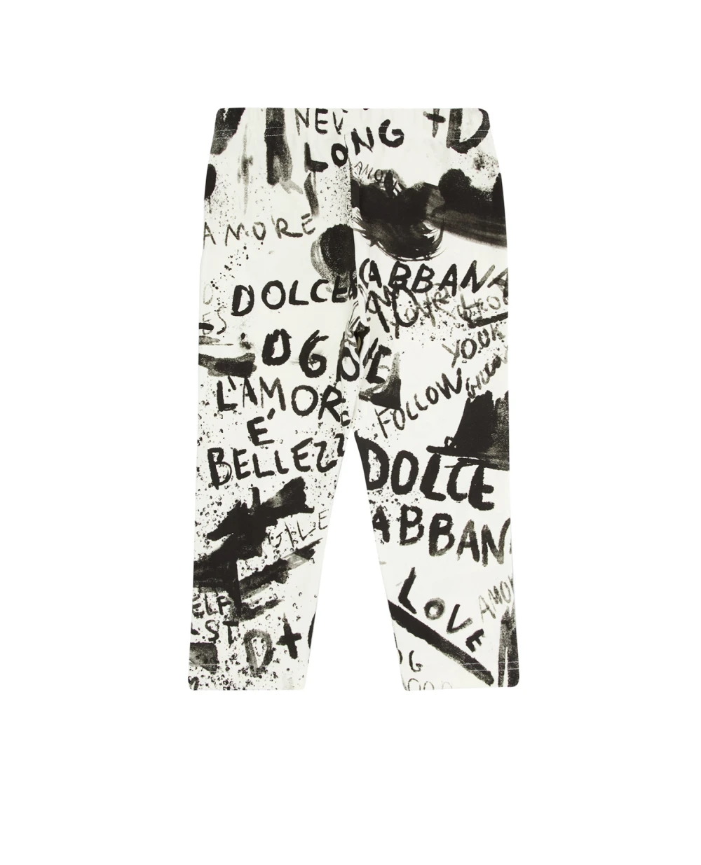 Детские леггинсы Dolce&Gabbana Kids L5JP5B-FSGX0-S, белый цвет • Купить в интернет-магазине Kameron