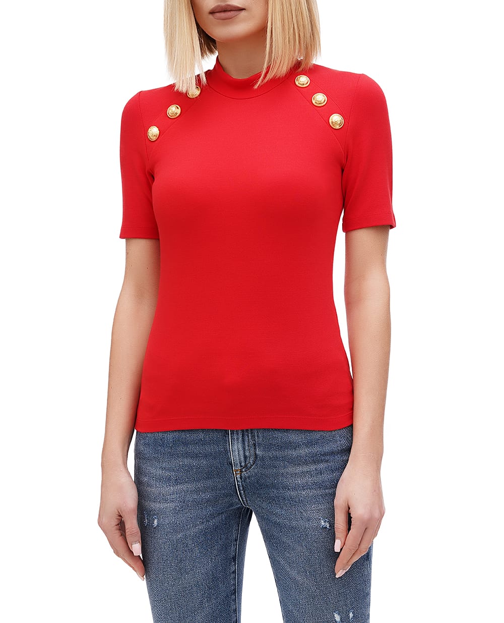 Футболка Balmain CF0EF090JH30, красный цвет • Купить в интернет-магазине Kameron