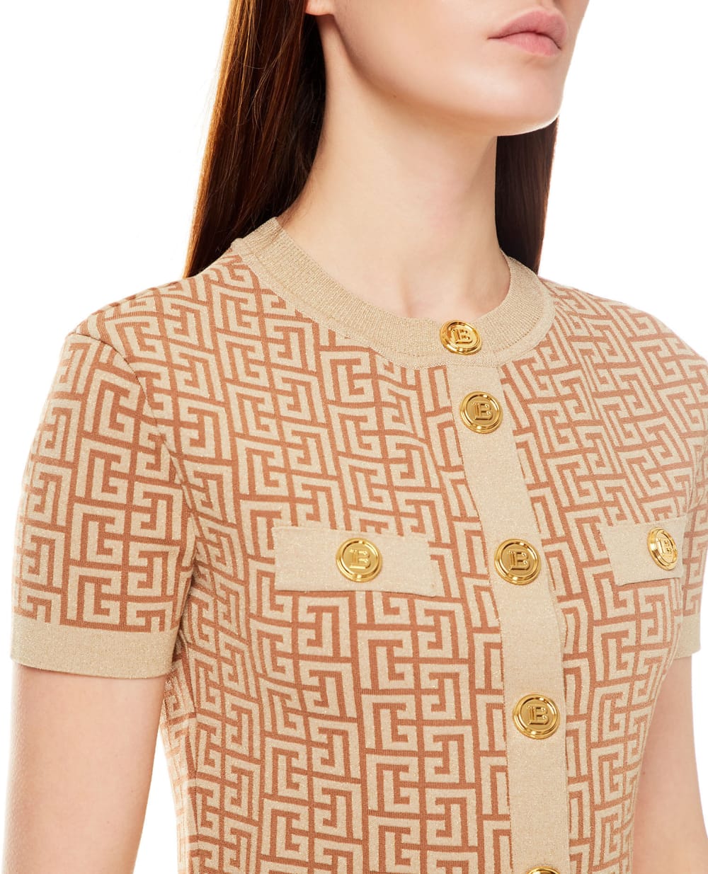 Кардиган Balmain XF1KL020KB06, бежевый цвет • Купить в интернет-магазине Kameron