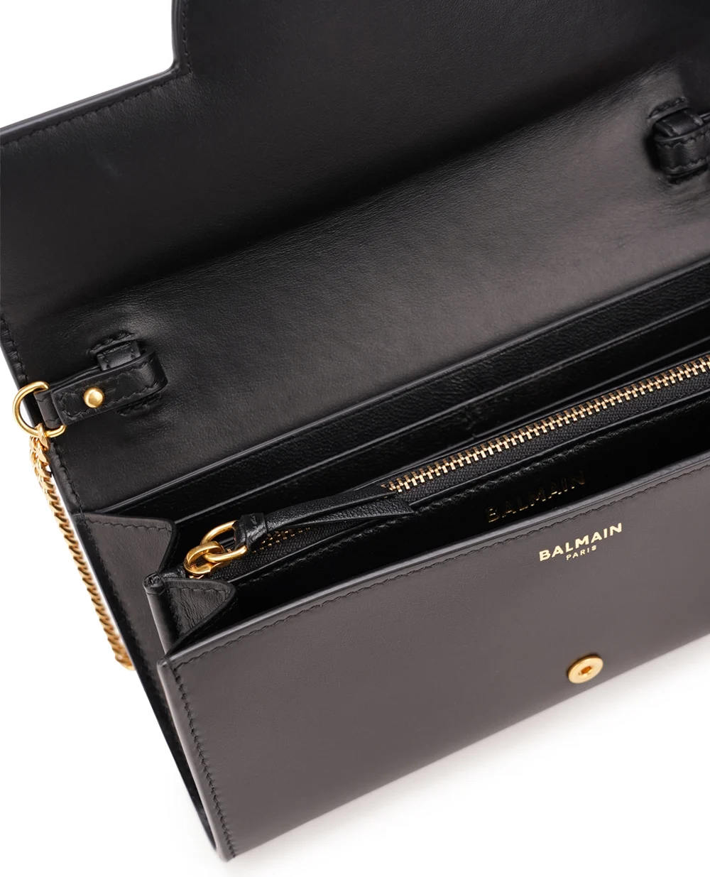 Шкіряна сумка B-Buzz Wallet Balmain DN1ON197LAVE, чорний колір • Купити в інтернет-магазині Kameron
